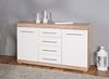 'Lubef' Sideboard Weiß Hochglanz/ Eiche Dekor, 155 cm Bild 2