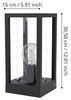 Eglo 98714 Sockelleuchte CASCINETTA schwarz klar E27 1X40W L:15cm H:30,5cm T:15cm IP44 Bild 4