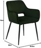 Esszimmerstuhl 'RANJA' 2er Set in olivgrün / Metall schwarz Bild 3