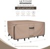 ULTCOVER Rechteckige Abdeckung für Terrassentisch – 600D Robustes Segeltuch, wasserdicht, für Esstische und Stühle, allgemeine Zwecke, Möbelabdeckung, Größe 224 x 166 x 71 cm (L x B x H) Bild 2