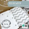 mimaDu® Premium Spannbettlaken Kinderwagen, Stubenwagen Bezug, Spannbettlaken passend für ​Chicco Next2me Spannbettlaken Beistellbett 50x83, 90x40, 90x45 cm, 100% OEKOTEX Baumwolle (Punkte Zickzack) Bild 3