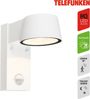TELEFUNKEN - LED Wandleuchte Aussen mit Bewegungsmelder, Dämmerungssensor, Spritzwasserschutz, Aussenlampe, Wandlampe, LED Strahler, Außenbeleuchtung, Außenleuchte, 16,5 x 9,5 x 15,5 cm, Weiß Bild 3