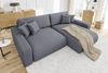 S-Style Möbel Ecksofa Emma mit Bettfunktion in Cord-Stoff schöner Sitzkomfort, Ottomane links oder rechts bestellbar, mit Wellenfederung Bild 4
