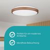LED Deckenleuchte, Stahl, mokkafarben, weiß, D 43 cm Bild 3