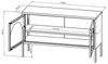 Fernsehschrank Karlskrona 115x35x64 cm Schwarz, matt [en. casa] Bild 5