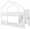 Vente-unique - TALETY Bett Holz, Platte Weiß - B 96 cm x H 226,2 cm x L 250 cm Bild 3