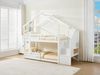 Vente-unique - TALETY Bett Holz, Platte Weiß - B 96 cm x H 226,2 cm x L 250 cm Bild 2