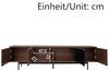 FurnitureR TV-Lowboard mit geschnitzter Holzoptik, Doppel-Schubladen & breiter Ablagefläche für Moderne Wohnzimmer Bild 2