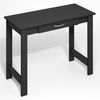 Furinno Jaya Schreibtisch, Gaming-Schreibtisch mit Schublade, Computertisch, Schreibtisch, Bürotisch für Home Office, Arbeitszimmer, Studentenwohnheim, Schlafzimmer, Darkwood Bild 5