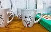 24 Stück Kaffeebecher Smile 150ml Teetassen lustig Gesicht verschiedene Designs Bild 3