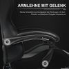 GTPLAYER Bürostuhl Gaming Stuhl Massage Gaming Sessel Ergonomischer Gamer Stuhl mit Fußstütze, Kopfstütze Massage-Lendenkissen, Gepolstert Game Chair, Drehsessel schwarz Bild 5