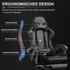 GTPLAYER Bürostuhl Gaming Stuhl Massage Gaming Sessel Ergonomischer Gamer Stuhl mit Fußstütze, Kopfstütze Massage-Lendenkissen, Gepolstert Game Chair, Drehsessel schwarz Bild 4