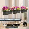 BigDean 4 Stück Blumenkasten Balkongeländer Balkon Blumenkasten Geländer Bild 2