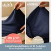 Laleni 2er-Set Premium Spannbettlaken Stubenwagen oval 38x77 cm - Oeko-Tex Zertifiziert, 100% Baumwolle, atmungsaktives Spannbetttuch Jersey Baby, 150 g/m², Dark Ocean Blue - Blau Bild 4