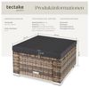tectake Rattanstuhl Rattan Sitzhocker (Set, 1 St), Robuste Konstruktion Bild 3