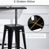 HOMCOM Barhocker aus Metall, keine Montage erforderlich, stapelbares Design (Bistrohocker, 4 St, Barstuhl mit Fußstütze), Schwarz 43 x 43 x 76 cm Bild 5