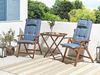 Bistro Set mit Kissen AMANTEA Holz Blau Bild 2