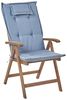 Bistro Set mit Kissen AMANTEA Holz Blau Bild 4
