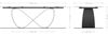 Esstisch Edge Boot 240x120 Reliefglas Rauchschwarz 3D-Design Infinity Metall Effektfinish Titan Bild 3