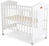 Cangaroo Babybett Wing 120 x 60 cm Gitterbett Buchenholz Räder 3 Höhenpositionen weiß Bild 2