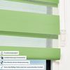 Deswell Doppelrollo Klemmfix ohne Bohren Grün B75 x H120 cm (Stoffbreite 71cm) Rollos für Fenster ohne Bohren für Fenster mit Lichtdurchlässig & Verdunkelnd/Höhe Stufenlos Verstellbar Bild 3