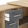 CARO-Möbel Eckschreibtisch DIEGO, Eckschreibtisch mit Stauraum drehbar Bürotisch mit Sideboard L Form Ei Bild 5