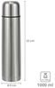 HI Isolierflasche doppelwandig 1 l Edelstahl Bild 2