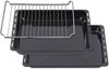 ICQN Backblech 455 x 375 mm Set, 30 und 60 mm Extra Tiefe mit Gitter, Emailliert, (Set, 3-St, 455x30 und 455x60 mm set mit Backofenrost), Passend für Bosch, Siemens, Neff, Constructa, Flavel, Fettpfanne Bild 1