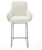 Barstuhl Luan-Flex Bouclé Soft Beige Kufengestell Metall Schwarz Bild 3