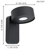 Eglo 98737 LED Outdoor Wandleuchte PALOSCO Downlight schwarz transparent L:11,5cm H:17cm T:15,5cm IP44 Bild 5