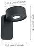 Eglo 98737 LED Outdoor Wandleuchte PALOSCO Downlight schwarz transparent L:11,5cm H:17cm T:15,5cm IP44 Bild 3