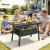 Outsunny Campingtisch Klappbarer, höhenverstellbarer, tragbarer Tisch (leichter Picknicktisch aus Aluminiumlegierung, 1-St, mit Aufbewahrungskorb und Tragetasche), für Gartenpartys im Freien, Grillen Bild 2