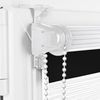 Doppelrollo Klemmfix ohne Bohren 110x150 cm Schwarz/Weiß Duo Rollo Klemmrollo Sonnenschutzrollo Fensterrollo für Fenster & Türen Zebrarollo Seitenzugrollo Bild 2