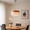 Design Hängelampe mit Textil-Lampenschirm in weiß Bild 4