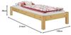 Futonbett ohne Kopfteil Kiefer massiv 90x200 Bettgestell ohne Zubehör 60.35-09 oR Bild 3