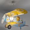 Dalber Lampe kinderzimmer, kinderlampe Pendelleuchte Hängelampe, Deckenleuchte Kinder, Deckenlampe kinderzimmer Flugzeug puma Tiere, Deckenlampe Kinderzimmer, 54602, E27 15W LED Bild 4