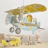 Dalber Lampe kinderzimmer, kinderlampe Pendelleuchte Hängelampe, Deckenleuchte Kinder, Deckenlampe kinderzimmer Flugzeug puma Tiere, Deckenlampe Kinderzimmer, 54602, E27 15W LED Bild 2