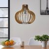 Lindby Hängeleuchte Sina, dimmbar, Leuchtmittel nicht inklusive, Skandinavisch, Metall, Holz, holz hell, 1 flammig, E27, Holz Bild 3