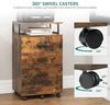 YITAHOME Rollcontainer mit Schubladen, Mobiler Aktenschrank mit Rädern, Bürocontainer Schubladenschrank Rollschrank Rollwagen, Schubladenkommode für Zuhause Büro, Hängeregisterschrank (Vintagebraun) Bild 5