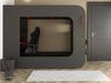Vente-unique - Hochbett mit Gaming-Schreibtisch & Stauraum + LEDs - 90 x 200 cm - Anthrazit & Rot - WARRIOR Bild 4