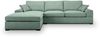 Ecksofa (B/H/T: 308x90x186 cm) in Petrol Bild 4