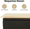 vidaXL 7-tlg. Garten-Sofagarnitur mit Kissen Schwarz Poly Rattan 3251053 Bild 5
