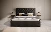 Designer Polsterbett Chester mit Stauraum 160x200 Dunkelbraun 48 Bild 3