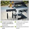 WENKO Hakenleiste Modell Ima, magnetisch, mit 4 Haken für Spültücher und Grillzubehör, ohne Bohren Bild 3