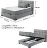 Stella Trading NAGOL A Boxbett 120x200, Anthrazit - Bequemes Bett mit Bettkasten und Premium 9-Zonen-Federkern Wendematratze - 145 x 114 x 214 cm (B/H/T) Bild 3