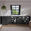 Dachschrägenschrank Eckschrank Rion Anthrazit Landhaus 75.6 x 81.6 cm mit 1 Tür, Schrankkorpus 60 cm Tiefe Vicco Bild 2