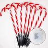 ToCi LED-Lichterkette Gartenstecker LED Zuckerstangen Weihnachts Deko Timer Batterie Außen Bild 4