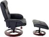Relaxsessel HWC-C46, Fernsehsessel Sessel mit Hocker, Kunstleder ~ schwarz Bild 5