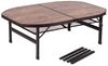 BO-Camp Campingtisch Industrial Melrose, 120x80 cm, Schwarz mit Holzoptik, 7,2 kg, 30 kg Belastbarkeit, Aluminium, MDF Bild 3