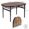 BO-Camp Campingtisch Industrial Melrose, 120x80 cm, Schwarz mit Holzoptik, 7,2 kg, 30 kg Belastbarkeit, Aluminium, MDF Bild 2